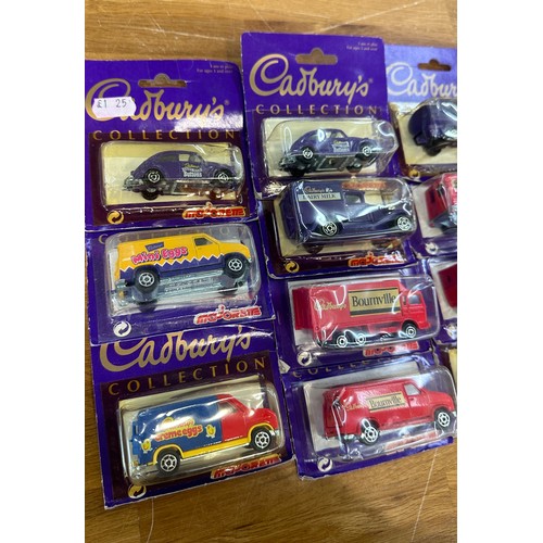 276 - Selection of original boxed ' Majorette Cadburys Collection' vehicles