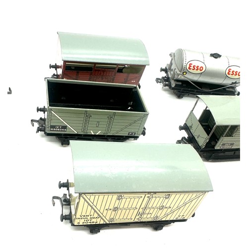 229 - Selection of 10 Hornby Dublo OO gauge wagons to include High Sided wagon D2, Wagon A Bestiaux, 2 x D... 