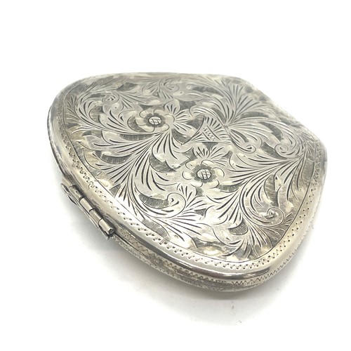 34 - stamped .800 silver ladies vanity compact