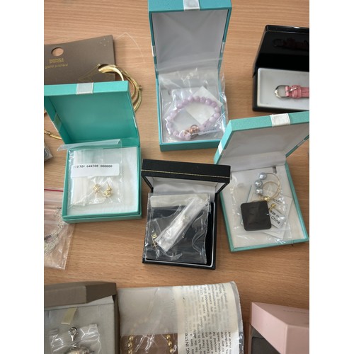 507 - Selection of assorted new ladies costume jewellery to include Gemporia, Guess watch, brooches, earri... 