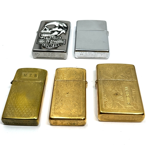 452 - 5 Zippo lighters