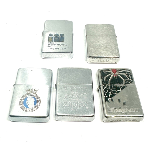 453 - 5 zippo lighters