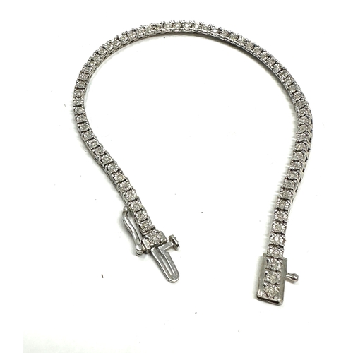 210 - silver & diamond tennis bracelet