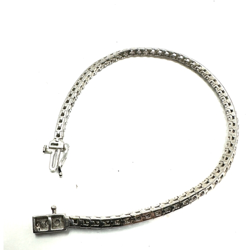 210 - silver & diamond tennis bracelet