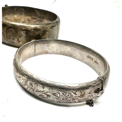 215 - 3 vintage silver bangles weight 65g