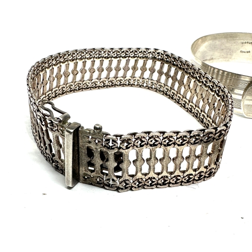 216 - 3 vintage silver bangles weight 40g