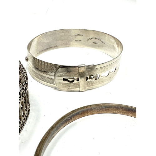 216 - 3 vintage silver bangles weight 40g