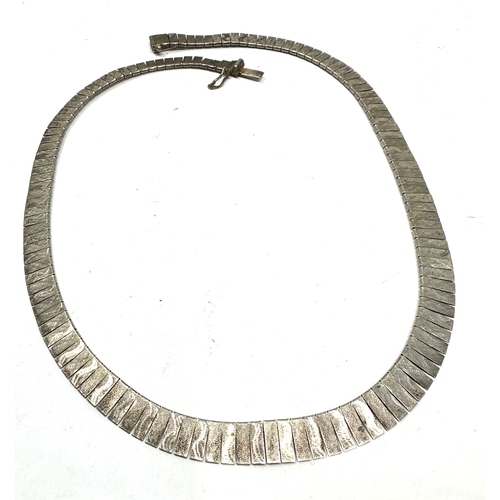 217 - Vintage silver collar necklace weight 27g