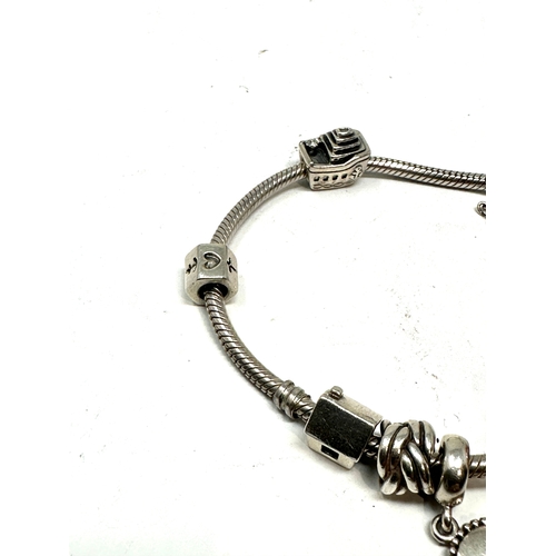 231 - Pandora silver charm bracelet & charms