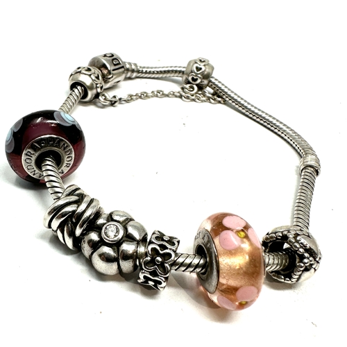 233 - Pandora silver charm bracelet & charms