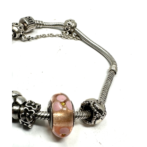 233 - Pandora silver charm bracelet & charms