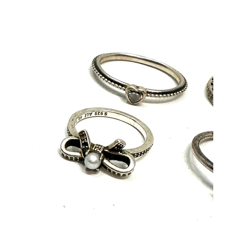 236 - 6 Silver Pandora rings