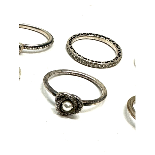 236 - 6 Silver Pandora rings