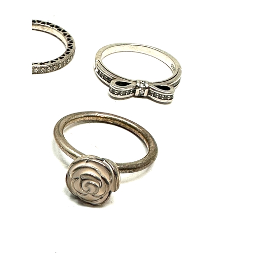 236 - 6 Silver Pandora rings