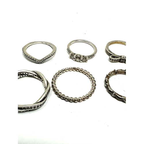 237 - 6 Silver Pandora rings