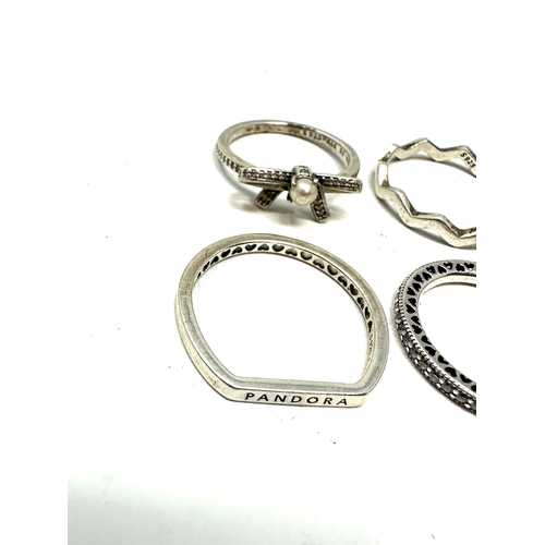 238 - 6 Silver Pandora rings