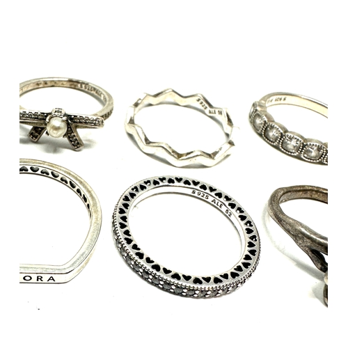 238 - 6 Silver Pandora rings