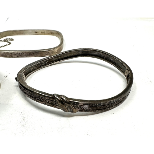 239 - 3 vintage silver bangles weight 65g