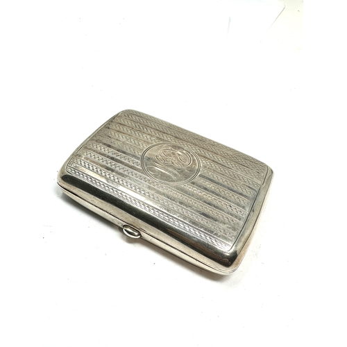 18 - Antique silver cigarette case weight 71g