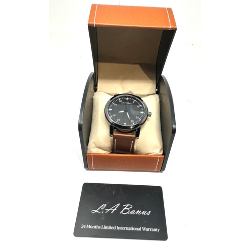 424 - Boxed LA.Banus gents wristwatch the watch is ticking as new condition