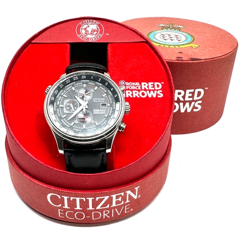 426 - Boxed Citizen Men's Eco-Drive Red Arrows Chronograph wristwatch untested