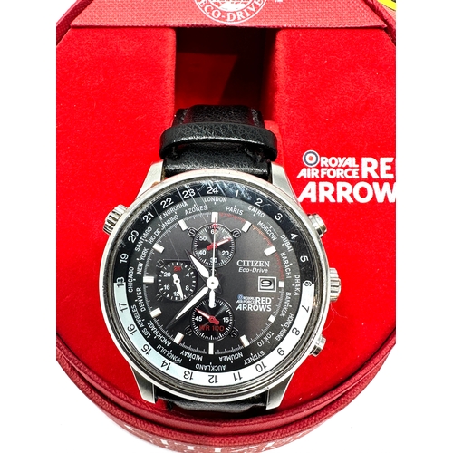 426 - Boxed Citizen Men's Eco-Drive Red Arrows Chronograph wristwatch untested