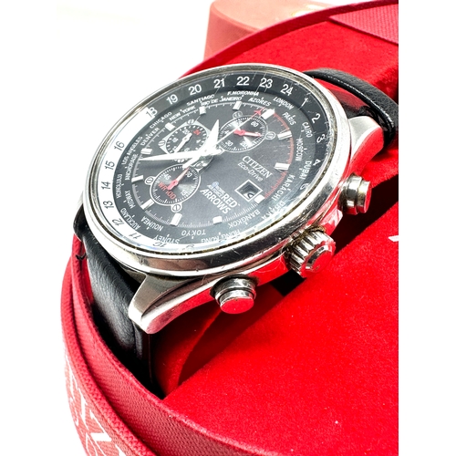 426 - Boxed Citizen Men's Eco-Drive Red Arrows Chronograph wristwatch untested