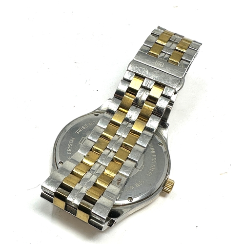 431 - Michael Hill diamond gents quartz wristwatch the bezel is set with diamonds each side untested