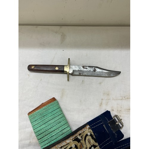 536 - Arab Jambia dagger, Rodgers bowie knife