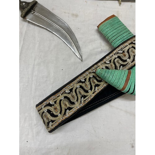 536 - Arab Jambia dagger, Rodgers bowie knife