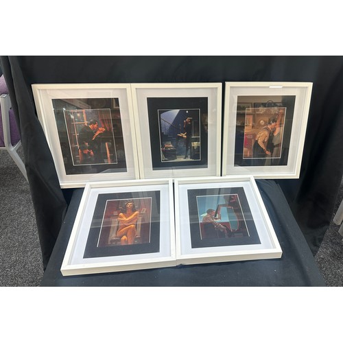 101 - Five framed ' Jack Vettrian' erotic prints measures approx 12 inches long, 11 wide