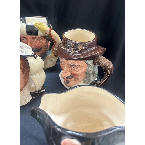 165 - Selection of Royal Doulton toby jugs to include Cyrano De Bergerac, Little Mester Museum piece etc