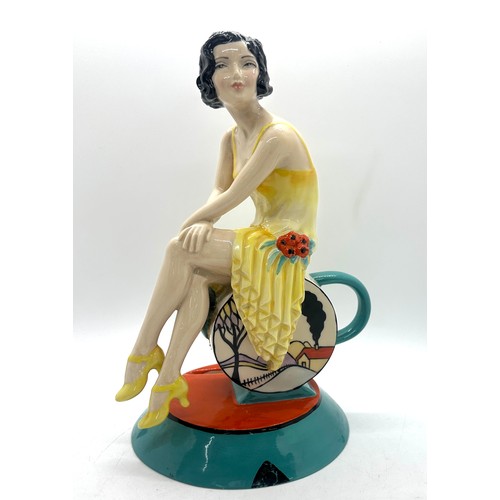 580 - Young Clarice Cliff ' Renaissance' figurine modelled by Andy Moss overall height approx 9 inches