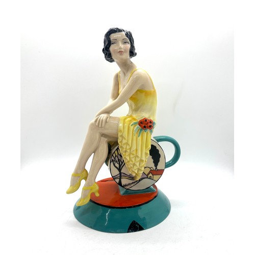 580 - Young Clarice Cliff ' Renaissance' figurine modelled by Andy Moss overall height approx 9 inches