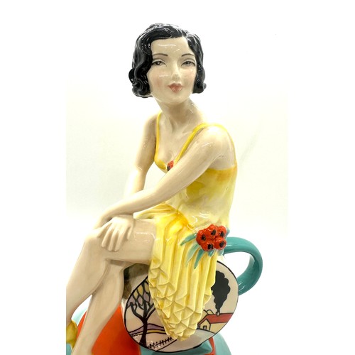 580 - Young Clarice Cliff ' Renaissance' figurine modelled by Andy Moss overall height approx 9 inches