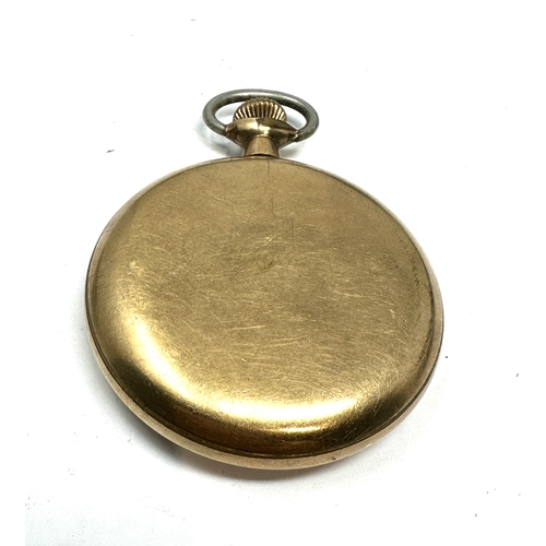 421 - antique / vintage Gold plated m. harrinsons & son   liverpool open face pocket watch the watch winds... 