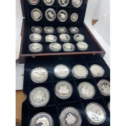 503 - Cased H.M Queen Elizebeth the Queen Mother silver coin set with coas