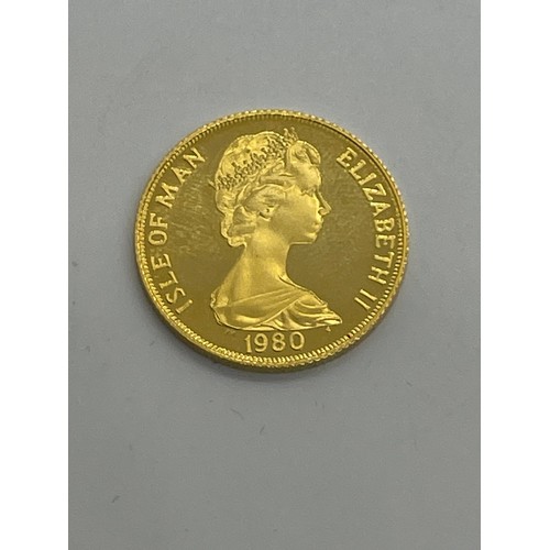 489 - 9ct Gold 1980 The Queen Mother One pound Coin weight 5.1 grams