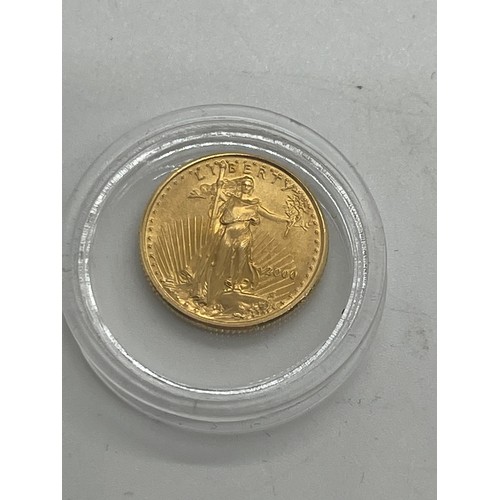 493 - 22ct Gold Liberty 2000 5 Dollar coin