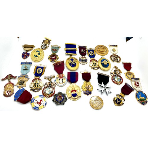 548 - Selection of Masonic medals, badges etc