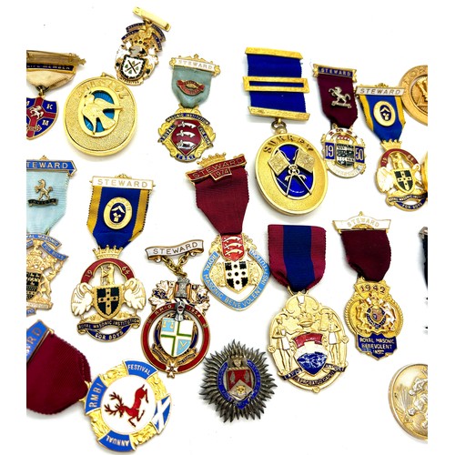 548 - Selection of Masonic medals, badges etc