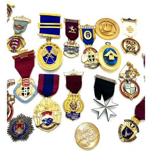 548 - Selection of Masonic medals, badges etc