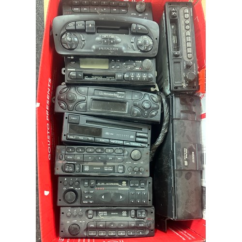 213 - large selection of car radios, untested