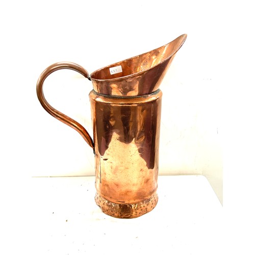 86 - Large copper water jug height 19 inches