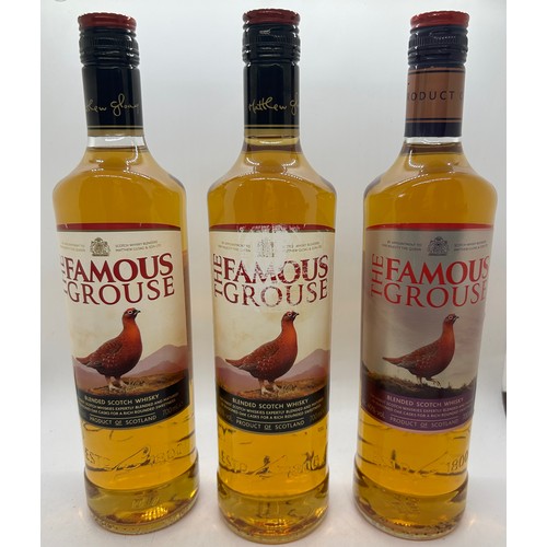 589 - 3 Bottles of sealed The Famous Grouse, blended Scotch whisky, 700ml bottles