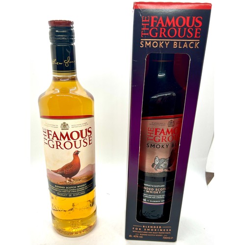 593 - Boxed The Famous grouse 70cl smoky black blended whisky, bottle of 700ml blended whisky