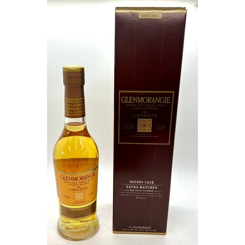 597 - Sealed box of Glenmorangie Lasanta 12 Year Old Sherry Cask Finish 70cl, Glenmorangie ten year old wh... 