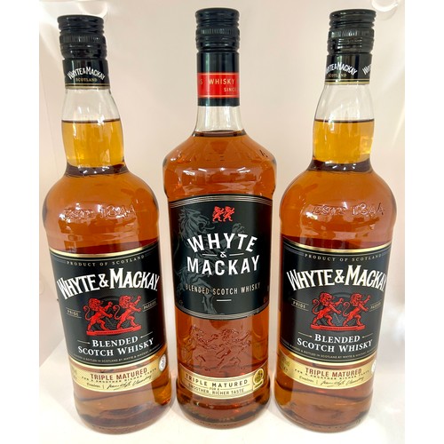 594 - 3 bottles of sealed Whyte & MacKay blended Scotch Whisky, 3 x 1 litre bottles