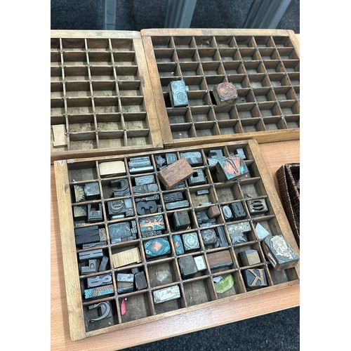 159 - Selection of printing blocks and stencils