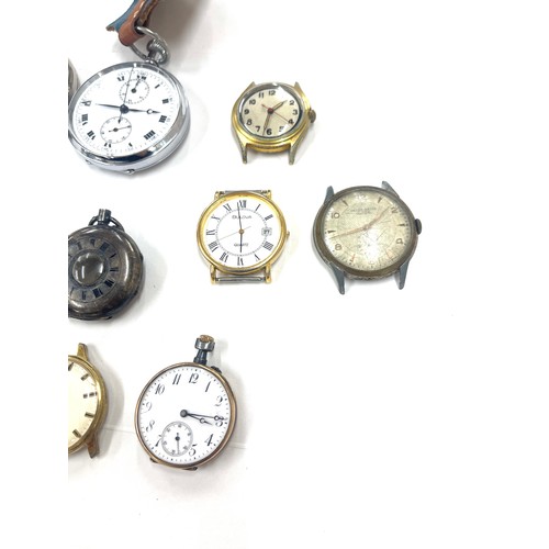 525 - Bag of vintage wrist watches and pocket watches to include Chronograph, Smiths etc